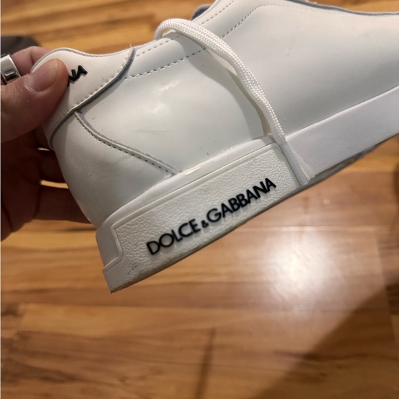 Dolce & Gabbana Calfskin White Sneakers - Picture 4 of 6